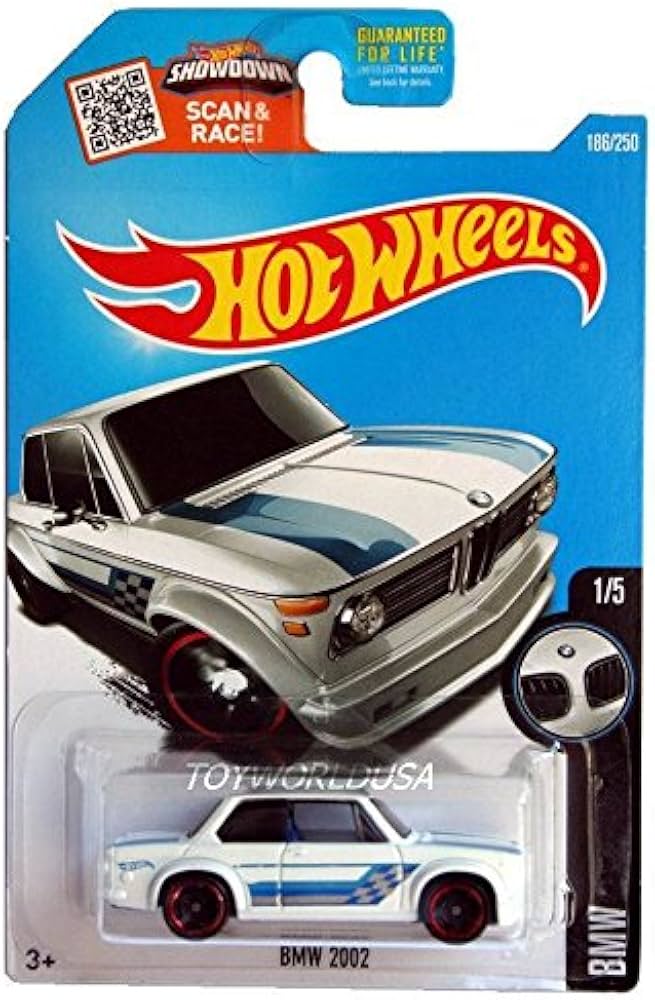 Amazon.com: HOT WHEELS WHITE BMW 2002 RARE BMW 186/250 : Toys & Games