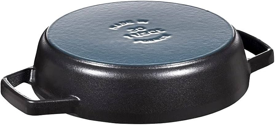 Amazon.com: STAUB Cast Iron Double Handle Fry Pan, Black, 20 cm