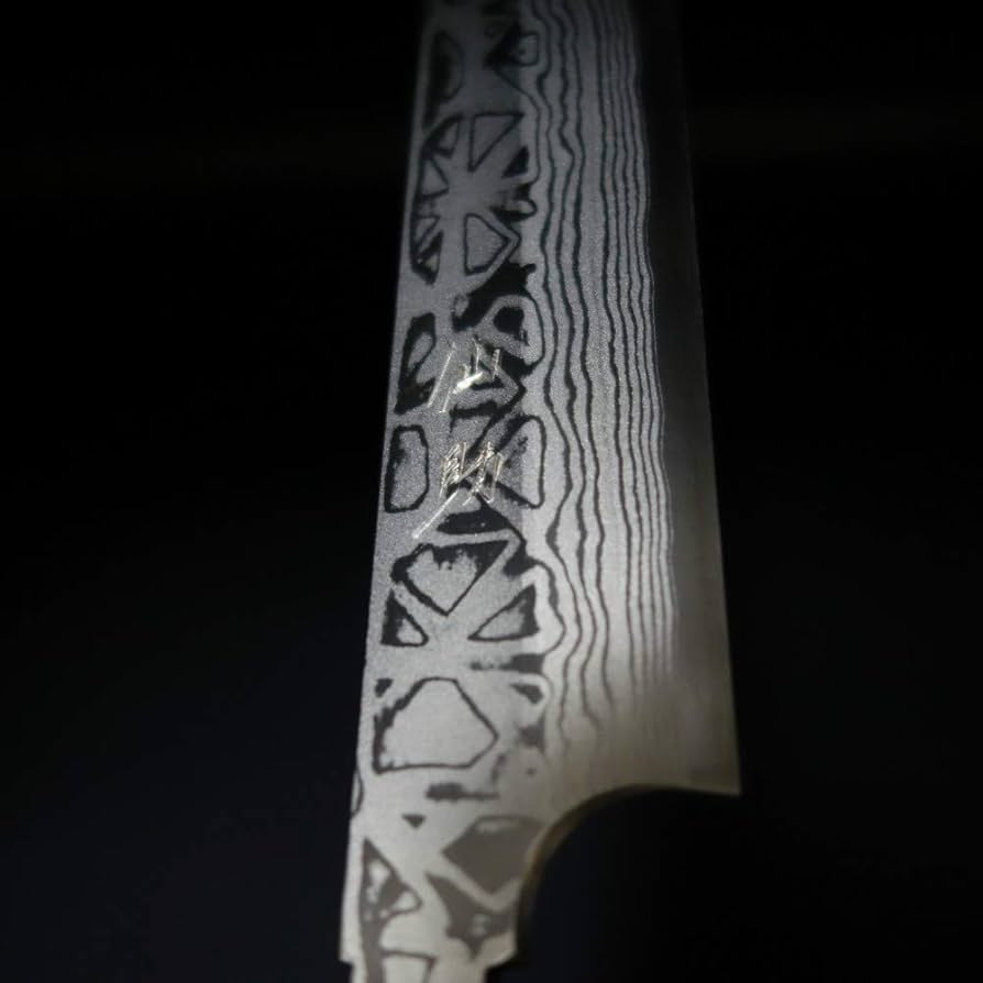 Amazon｜仙助 柳刃包丁 ダマスカス 安来鋼青紙2号 270mm 紫檀シノギ柄