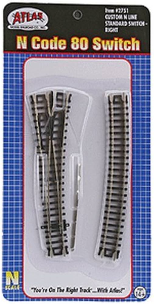 Amazon.com: Atlas ATL2751 N Code 80 Custom Right-Hand Turnout