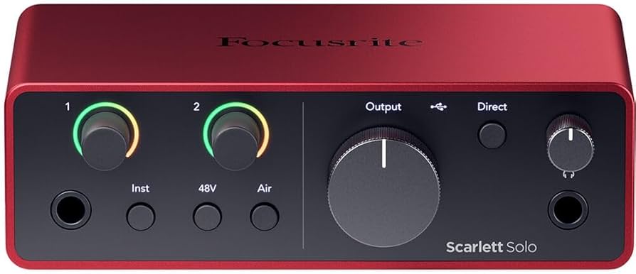 Amazon.com: Scarlett Solo 4th Gen USB Audio Interface with XLR