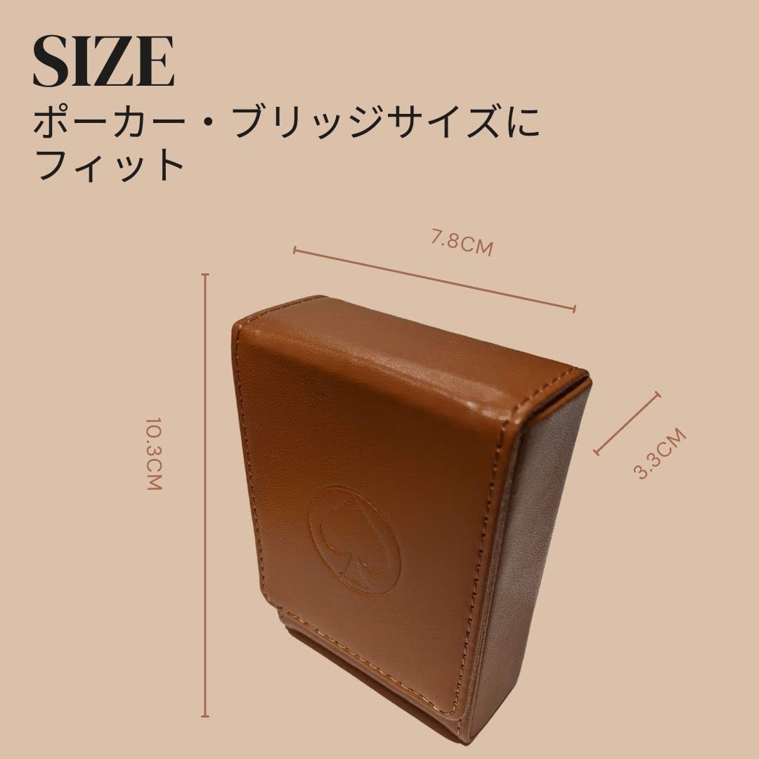 Amazon.co.jp: EIKETU トランプケース 革 マグネット式 (ブラウン