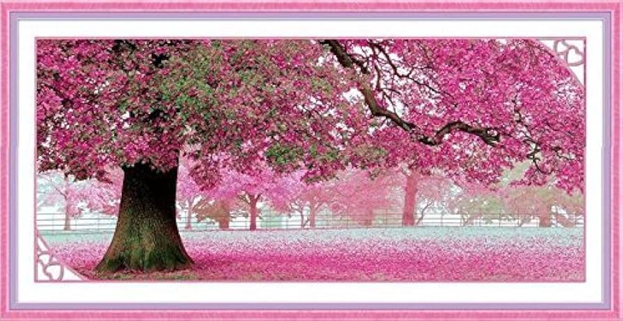 Amazon | クロスステッチ 刺繍キット 大樹桜満開 | 刺しゅうキット 通販