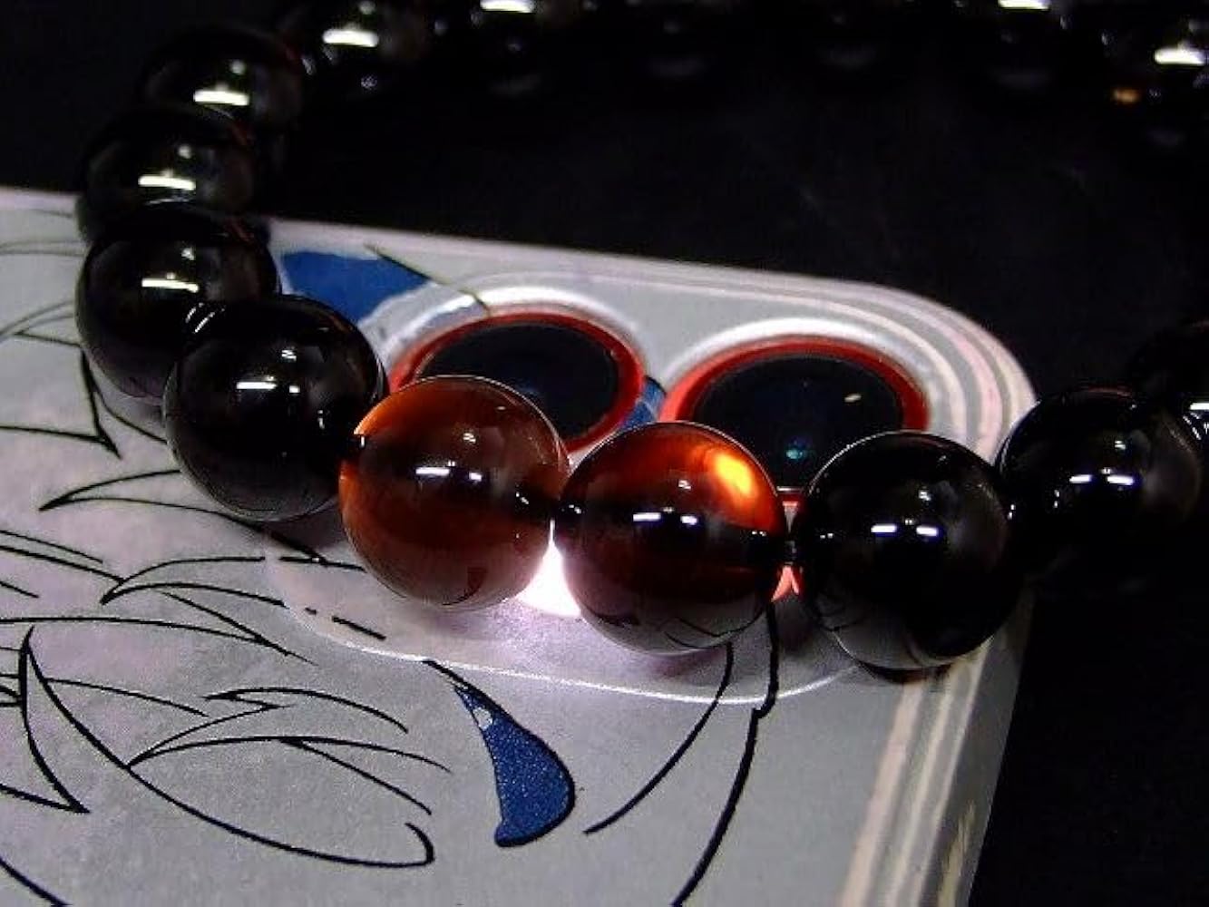 Amazon | g3-117A 8mm 5A スターカット モリオン 黒水晶 鑑別済・本物