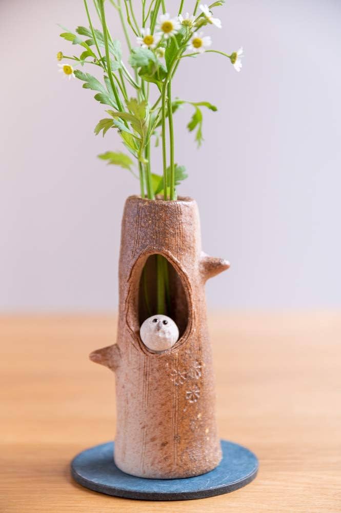 Amazon.co.jp: 信楽焼 花瓶 花器 フラワーベース 一輪挿し おしゃれ