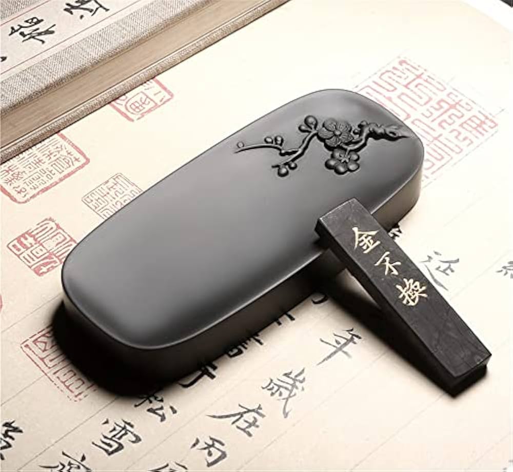 Amazon | gannbarou 硯 すずり 歙州硯 文房四宝 書道具 文房具 携帯