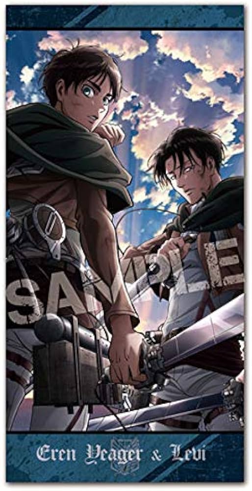 進撃の巨人 楽天マイクロファイバータオル リヴァイ&エルヴィン 進撃の