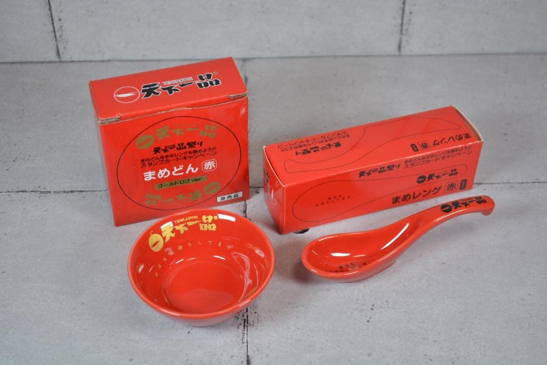 Amazon.co.jp: 天下一品 まめどんぶり まめ レンゲ セット ラーメン 鉢