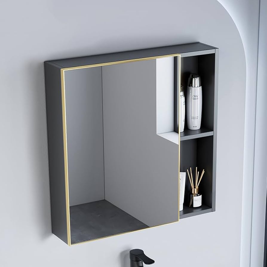 Amazon.co.jp: ミラーキャビネット 吊り戸棚 鏡付き 洗面台 鏡