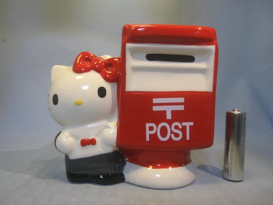 Amazon.co.jp: 郵便局キティちゃんポスト貯金箱：瀬戸物 : おもちゃ