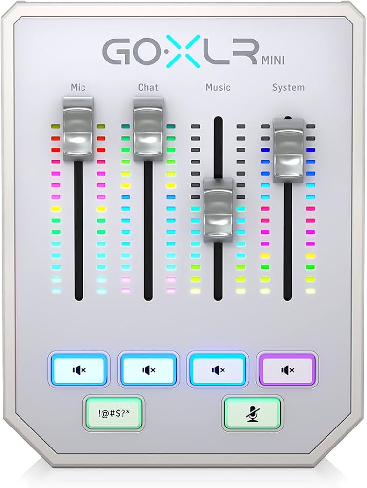 TC HELICON GoXLR MINI-WH Online Broadcast Mixer with USB/Audio