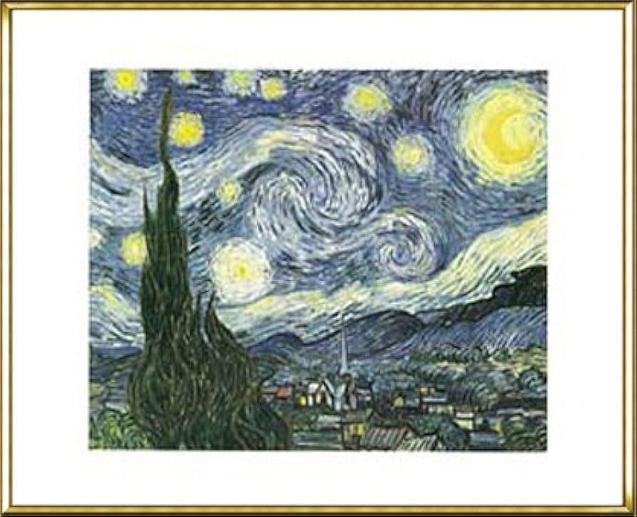 Amazon.co.jp: ポスター フィンセント ファン ゴッホ 星月夜 額装品
