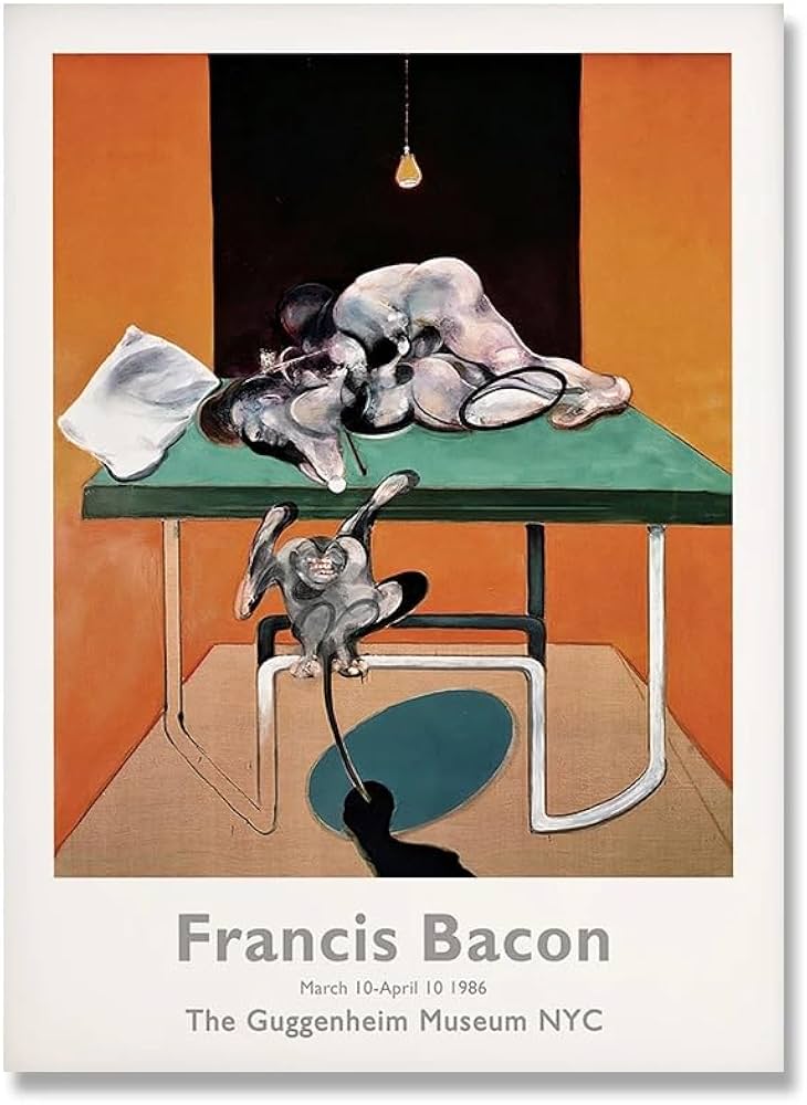 Amazon.co.jp: フランシスベーコンポスター抽象図肖像画ウォールアート