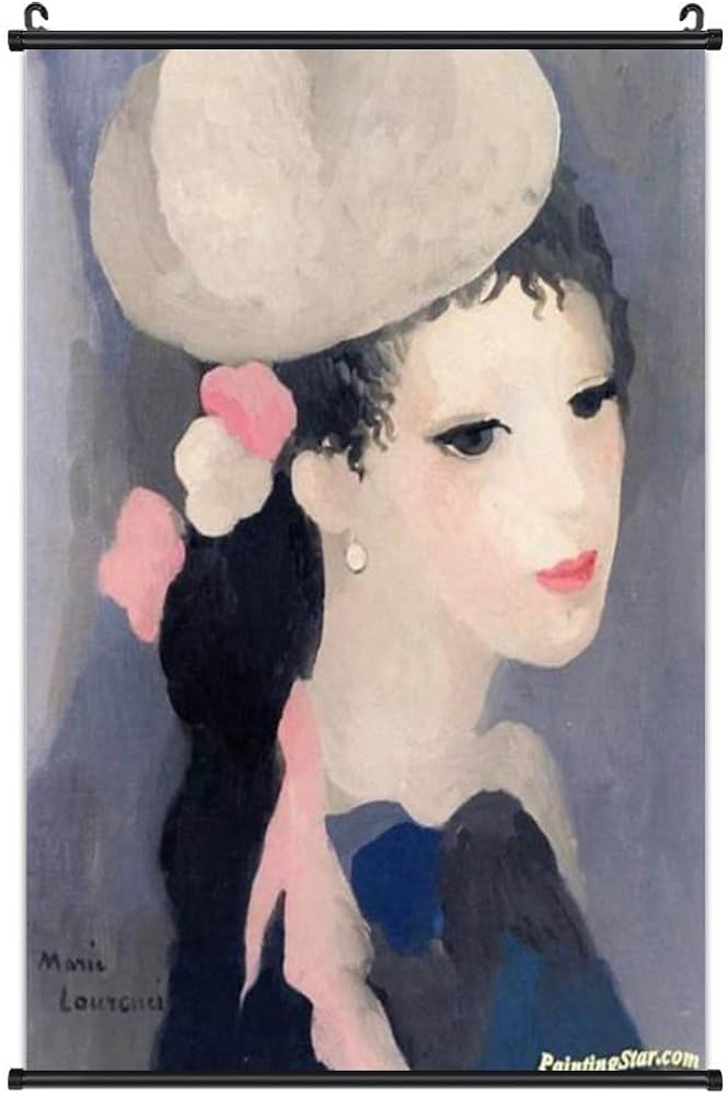 Amazon.co.jp: マリー・ローランサン 女性肖像画ポスター - 優雅で神秘