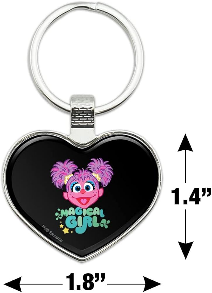 Amazon.com: Sesame Street Magical Girl Abby Cadabby Keychain Heart