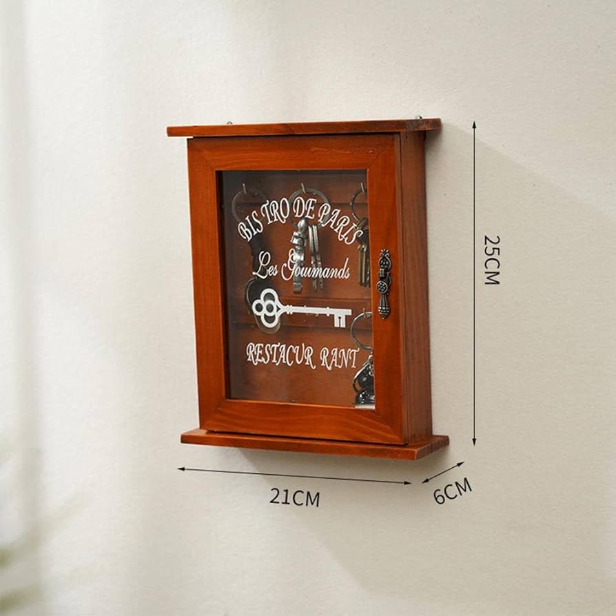 Amazon.co.jp: キーホルダーボックス 木製 鍵管理 キーボックス 壁掛け