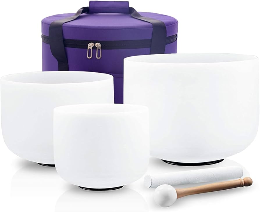 Amazon.com: Hye-eun Crystal Singing Bowls Set, 432hz of 3pcs