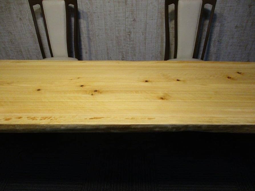 Amazon｜# 545□ 檜 ヒノキ 長さ312cm 豪華 テーブル 一枚板 無垢材