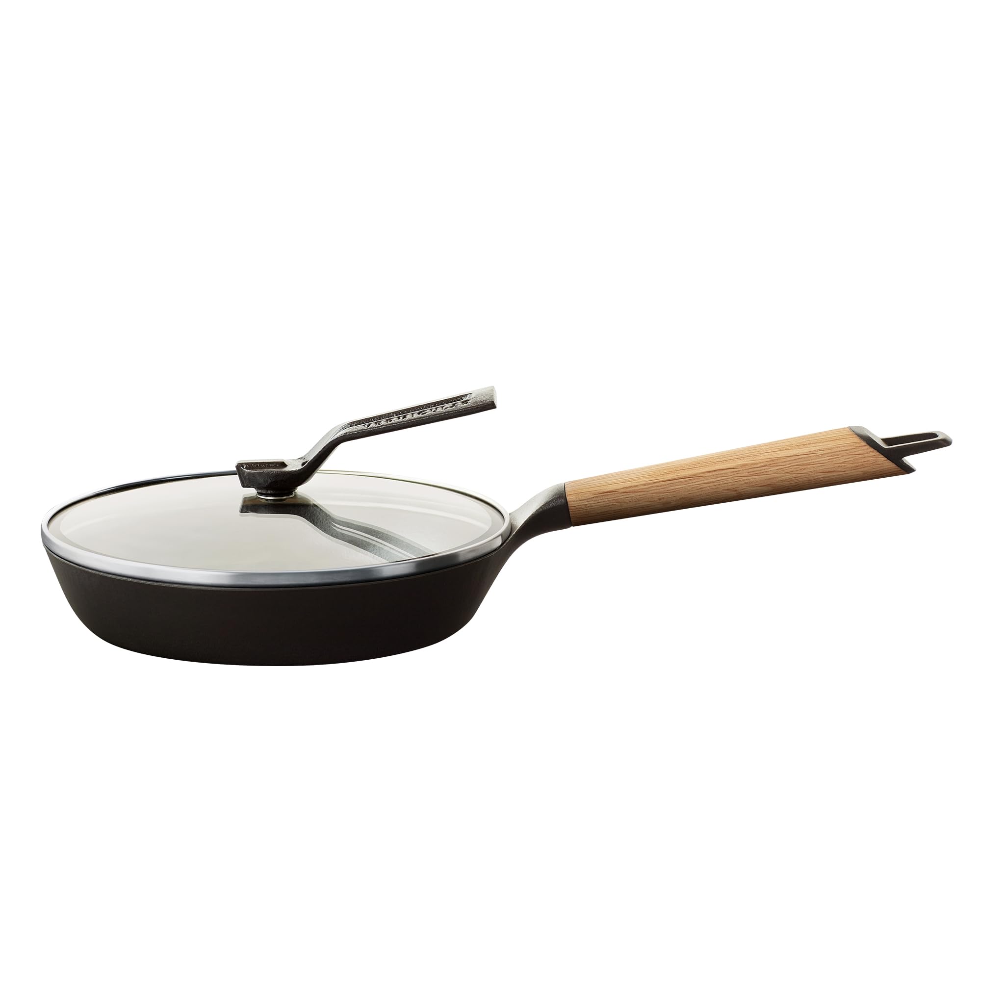 Vermicular Frying Pan with Glass Lid | 20cm (7.9”) | Oak Wood