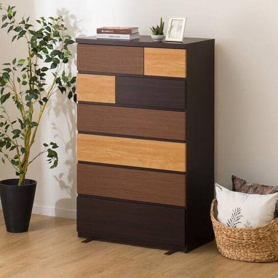 Amazon｜ニトリ(NITORI) ハイチェスト カレナ 80HC DBR 503661