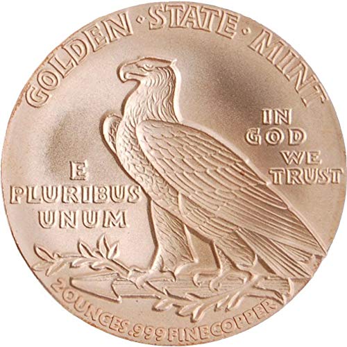Amazon.com: 2 oz .999 Pure Copper Medallion (Incuse Indian
