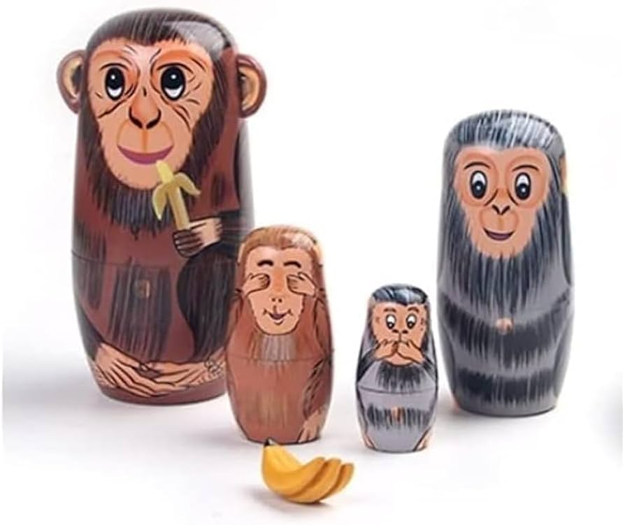 Amazon.co.jp: かわいい木製猿マトリョーシカ クリエイティブ ロシア