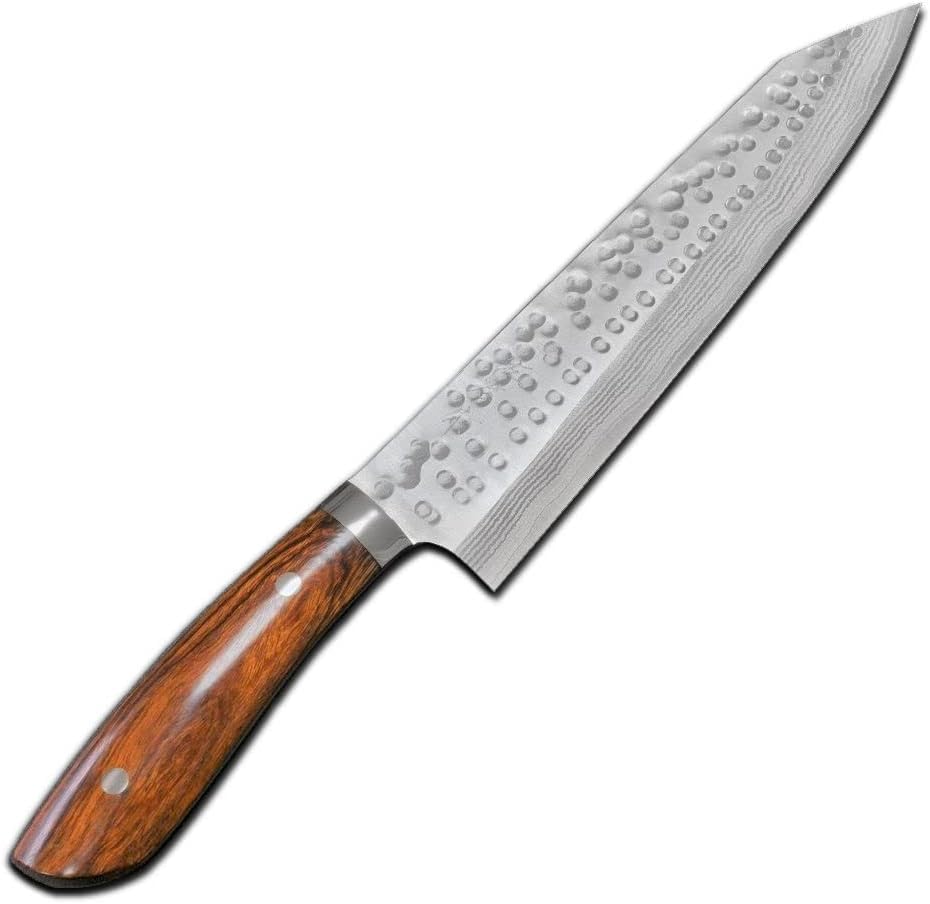 Amazon | 佐治作 佐治武士 切付牛刀 SRS13 粉末ハイス鋼 ダマスカス 槌