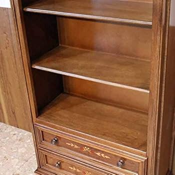 Amazon｜イタリア製 ブックケース 本棚 象嵌 完成品 ブラウン 木製