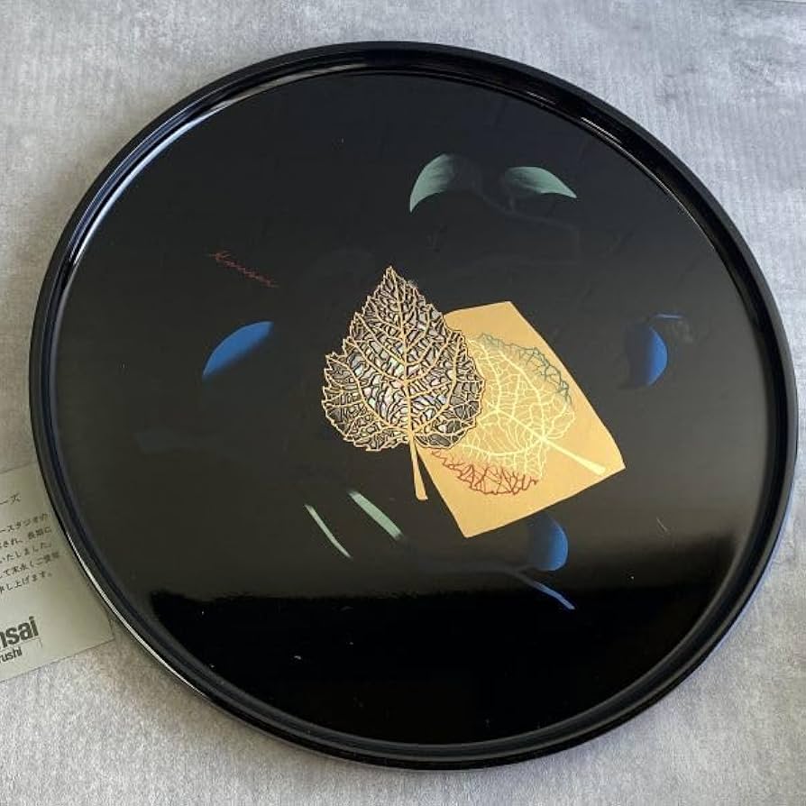 Amazon.co.jp: kansai urushi『匠 丸盆付菓子器揃 玉葉』山本寛斎