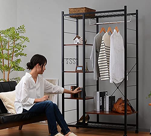 Amazon｜ハンガーラック クローゼット 木製 ハンガー ラック ワード