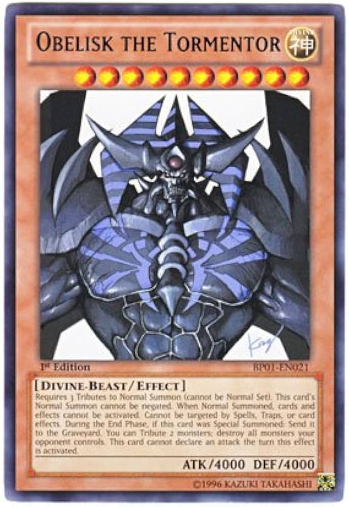 Amazon.co.jp: 遊戯王 英語版 BP01-EN021 Obelisk the Tormentor