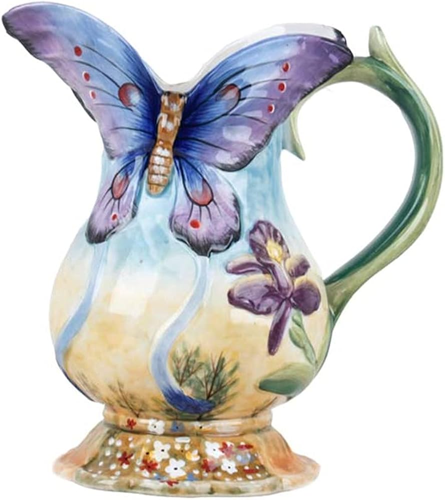 Amazon.com: FORLONG Large Ceramic Water Pitcher Flower Vase, Hand