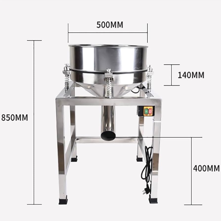 Amazon｜ステンレススチール製自動粉ふるい機、19.6インチ電動ふるい振