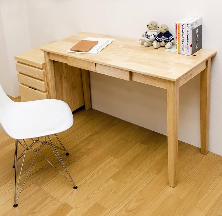 Amazon | 木製 デスク 学習机 パソコンデスク 幅120cm 奥行45cm