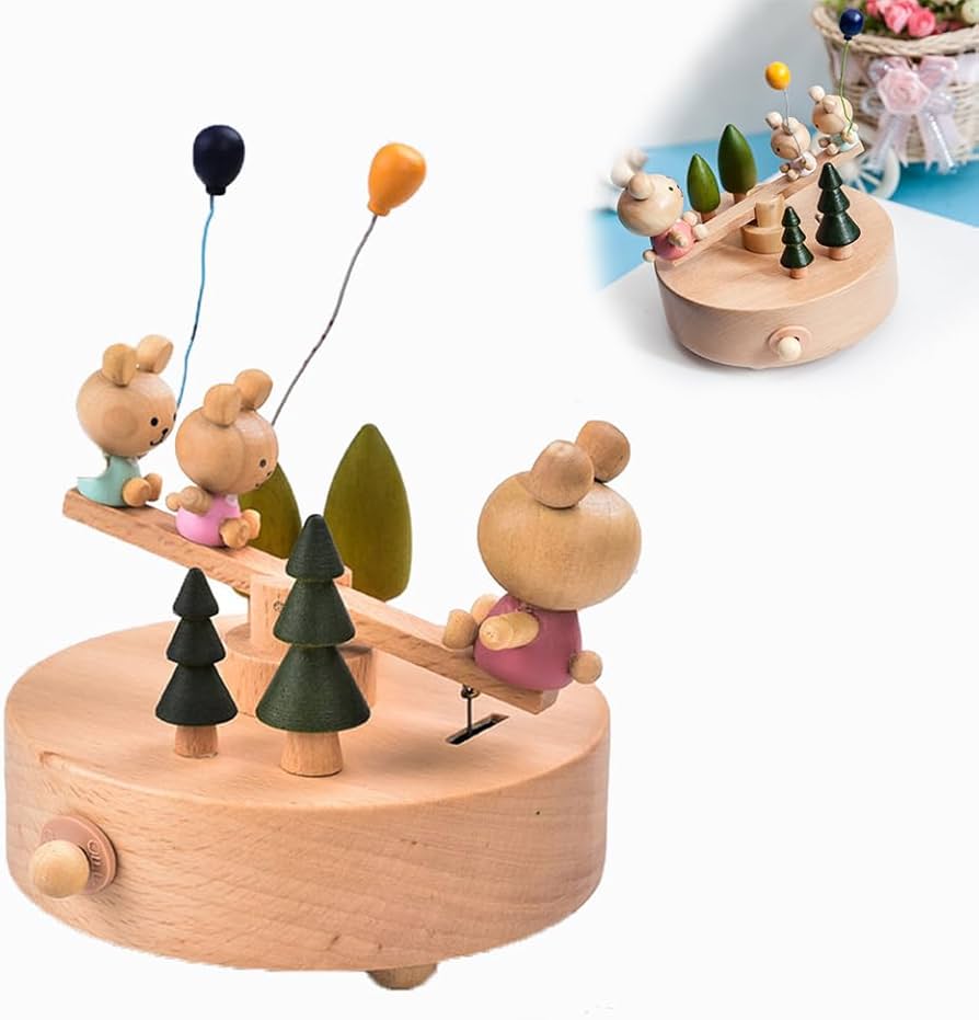 Amazon.co.jp: 木製オルゴール、シーソーオルゴール オルゴール 家の