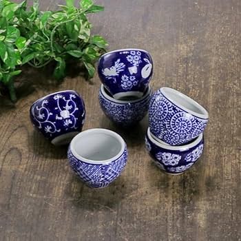 Amazon.co.jp: 豆火鉢 ミニ火鉢 6点セット ミニ植木鉢 植木鉢