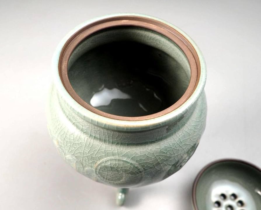 Amazon｜中国人間国宝 徐朝興 龍泉香炉 箱付き 証明書有 中国美術