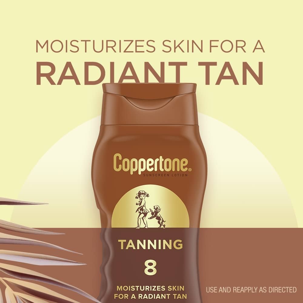 Amazon.com: Coppertone Sunscreen Tanning Lotion SPF 8, Lightweight