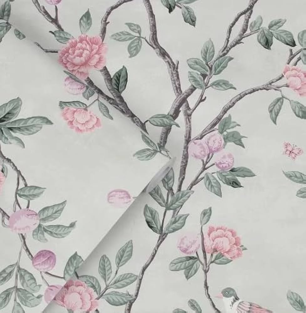 Amazon | 海外直輸入 壁紙 クロス 花柄 輸入壁紙 ローラアシュレイ 10m