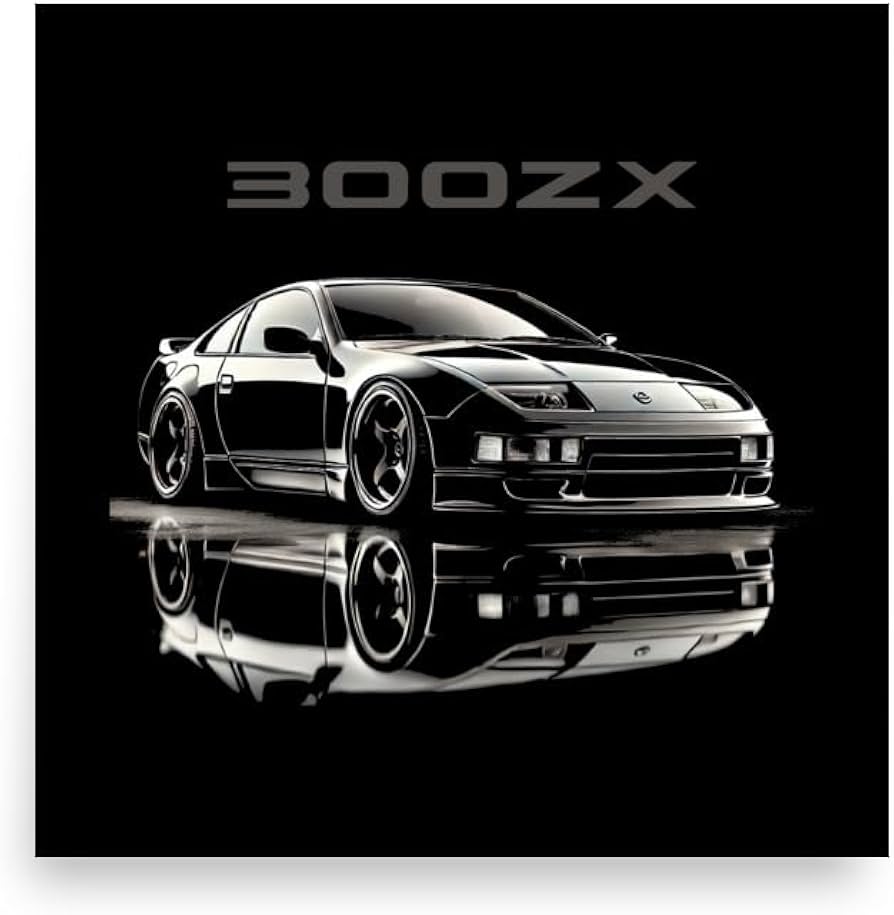 Amazon.com: Black 300zx JDM Wall Art for Japanese Tuner Car Fans