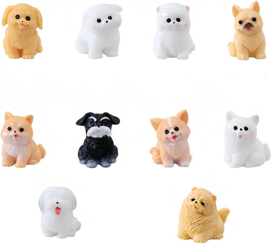 Amazon.co.jp: Voyyphixa ミニ置物 ミニチュア 犬 10種類セット 小さい
