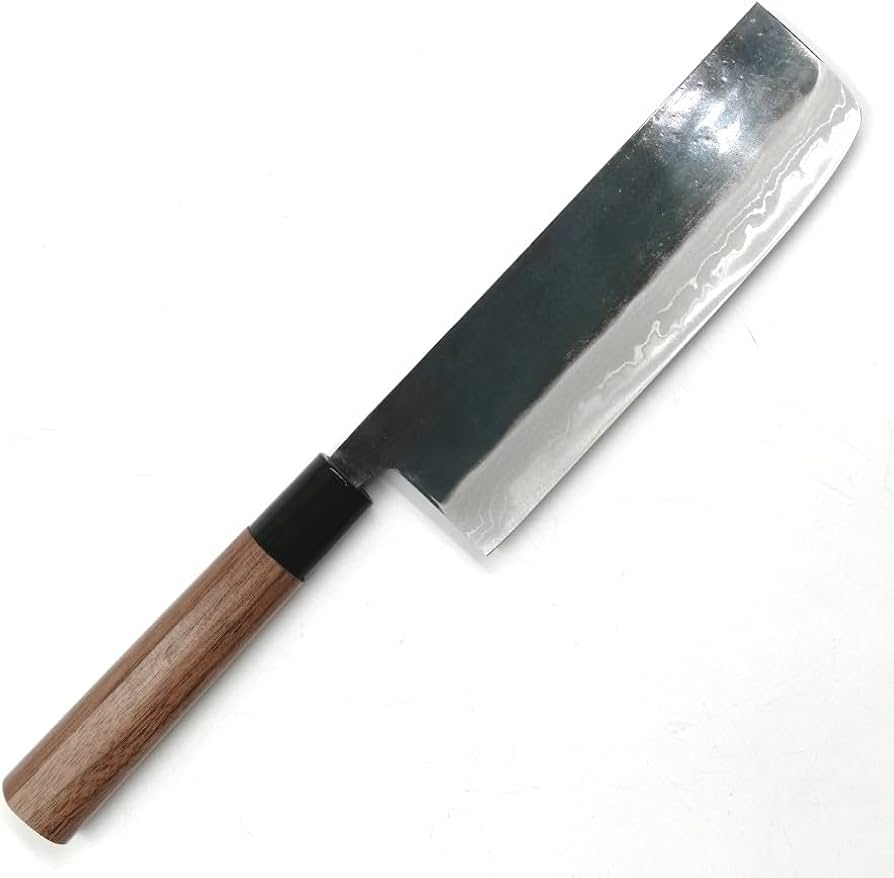 Amazon | 源明利 菜切包丁 黒打 白二多層鋼 165mm 胡桃柄 | 澤数馬