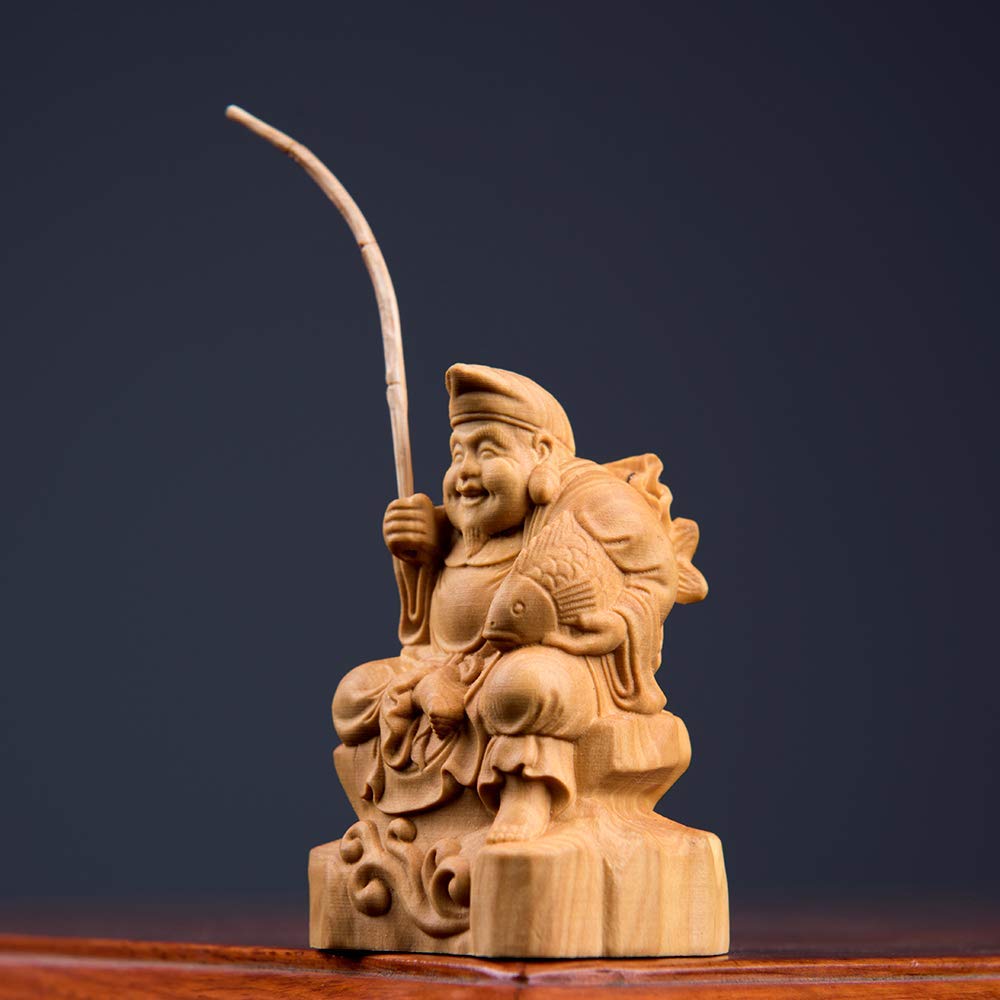 Amazon.co.jp: 仏像 恵比寿様 開運招福七福神 恵比寿 金運仏像 開運