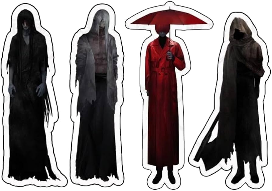 Amazon.co.jp: 文字化化 男鬼 アクリルスタンド 這いばい男 赤い傘の男