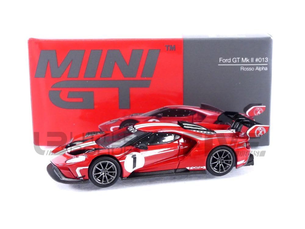Amazon | MINI GT 1/64 フォード GT Mk II #013 ロッソアルファ 左