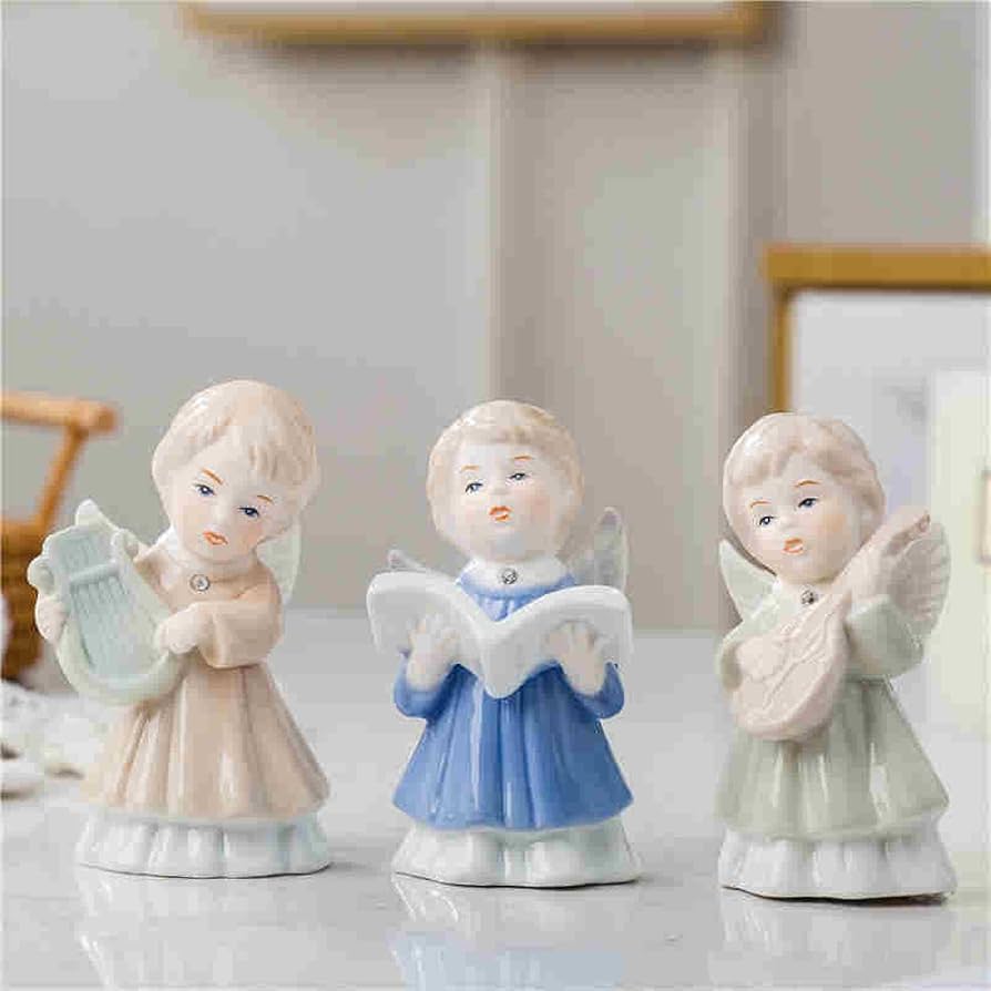 Amazon.co.jp: 彫刻 陶器のキャラクターの彫刻かわいい人形の置物の