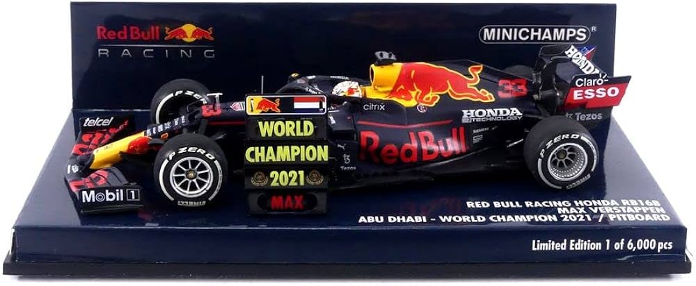 Amazon.com: Minichamps 410212333 1:43 Red Bull Racing Honda RB16B