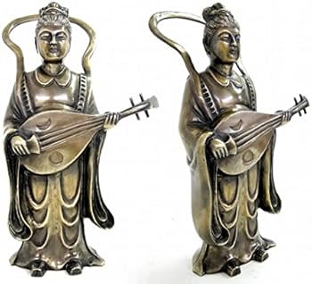 Amazon.co.jp: 旭峰『弁財天』ブロンズ像 銅像 仏像 女神 七福神 弁天