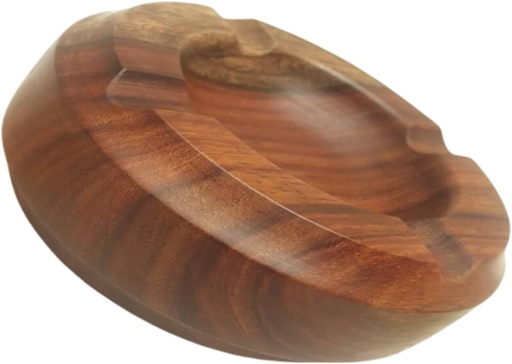 Amazon.co.jp: 手作り灰皿 素朴な木製灰皿 木製灰皿 ラウンド灰皿 天然
