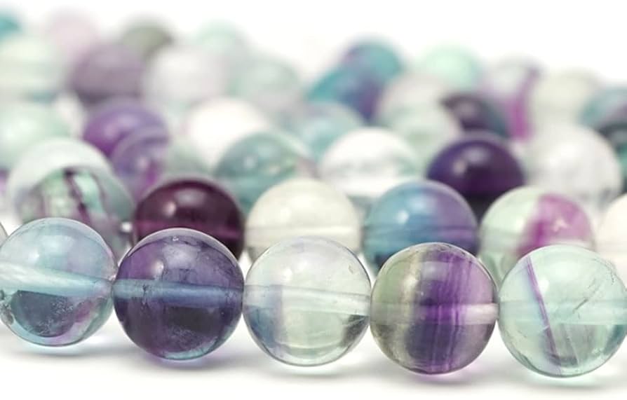 Amazon.co.jp: レインボーフローライト 12mm 丸玉 蛍石 ビーズ 天然石
